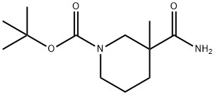 tert-butyl 3-carbaMoyl-3-Methylpiperidine-1-carboxylate Structure