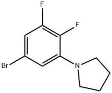 1-(5-broMo-2,3-difluorophenyl)pyrrolidine Structure