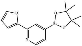 2-(furan-2-yl)-4-(4,4,5,5-tetraMethyl-1,3,2-dioxaborolan-2-yl)pyridine Structure