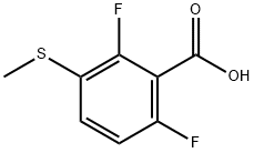 2,6-二氟-3-(甲硫基)苯甲酸, 1428234-51-8, 结构式