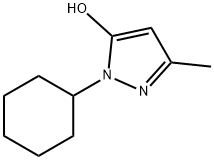 2-シクロヘキシル-5-メチル-2H-ピラゾール-3-オール 化学構造式