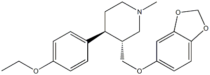 (3R,4S)-3-[(1,3-Benzodioxol-5-yloxy)Methyl]-4-(4-ethoxyphenyl)-1-Methylpiperidine Structure