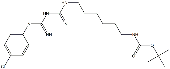 tert-Butyl (6-(3-(N-(4-Chlorophenyl)carbaMiMidoyl)guanidino)hexyl)carbaMate Structure