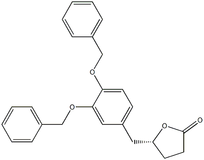 (R)-5-(3,4-Bis(benzyloxy)benzyl)dihydrofuran-2(3H)-one Structure