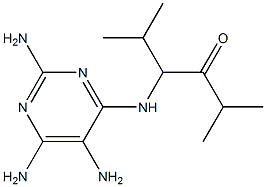 2,5-DiMethyl-4-((2,5,6-triaMinopyriMidin-4-yl)aMino)hexan-3-one Structure