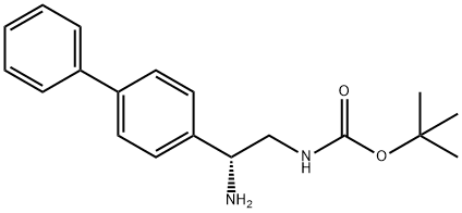 (R)-tert-butyl (2-([1,1'-biphenyl]-4-yl)-2-aMinoethyl)carbaMate Structure