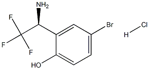 (S)-2-(1-aMino-2,2,2-trifluoroethyl)-4-broMophenol hydrochloride Structure