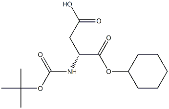 Boc-D-aspartic acid b-cyclohexyl ester Structure