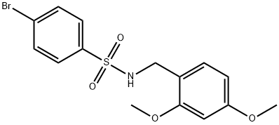 4-溴-N-(2,4-二甲氧苄基)苯磺酰胺, 1024301-26-5, 结构式