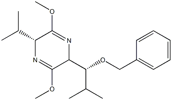 (5R)-2-((R)-1-(Benzyloxy)-2-Methylpropyl)-5-isopropyl-3,6-diMethoxy-2,5-dihydropyrazine, , 结构式