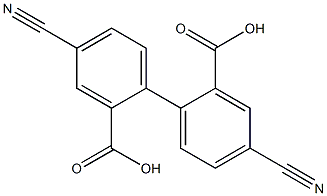 4,4'-二氰基[1,1'-联苯] -2,2'-二羧酸,,结构式