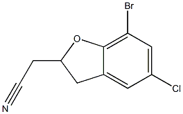 2-(7-bromo-5-chloro-2,3-dihydrobenzofuran-2-yl)acetonitrile Structure