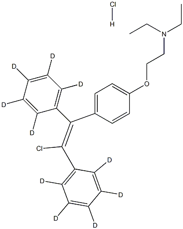 cis-CloMiphene-d5 Hydrochloride Struktur