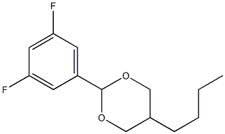 5-butyl-2-(3,5-difluorophenyl)-1,3-dioxane Struktur