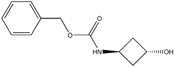 benzyl ((trans)-3-hydroxycyclobutyl)carbaMate 化学構造式