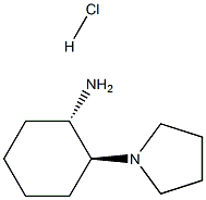 (1R,2R) 2-(1-PYRROLIDINYL)-CYCLOHEXANAMINE HYDROCHLORIDE, , 结构式
