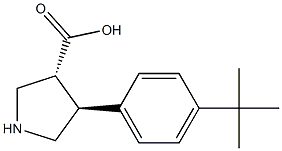 (+/-)-trans-4-(4-tert-butyl-phenyl)-pyrrolidine-3-carboxylic acid,,结构式