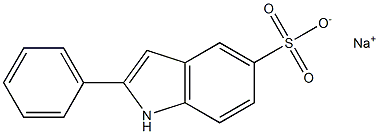 2-Phenylindole-5-sulphonicacidsodiuMsalt,,结构式