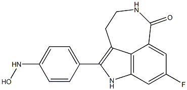 8-fluoro-2-(4-(hydroxyaMino)phenyl)-4,5-dihydro-1H-azepino[5,4,3-cd]indol-6(3H)-one Structure