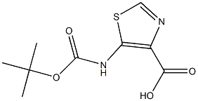 5-[(tert-butoxycarbonyl)aMino]thiazole-4-carboxylic acid,,结构式