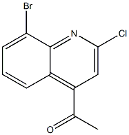 1-(8-broMo-2-chloroquinolin-4-yl)ethanone,,结构式