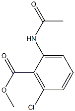 2-乙酰氨基-6-氯苯甲酸甲酯, , 结构式
