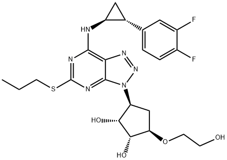 (1R,2R,3S,5R)-3-(7-((1S,2R)-2-(3,4-difluorophenyl)cyclopropylaMino)-5-(propylthio)-3H-[1,2,3]triazolo[4,5-d]pyriMidin-3-yl)-5-(2-hydroxyethoxy)cyclopentane-1,2-diol