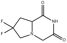 7,7-difluorotetrahydropyrrolo[1,2-a]pyrazine-1,3(2H,4H)-dione Structure