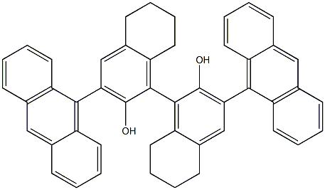 S-3,3'-di-9-anthracenyl-5,5',6,6',7,7',8,8'-octahydro-[1,1'-Binaphthalene]-2,2'-diol Structure