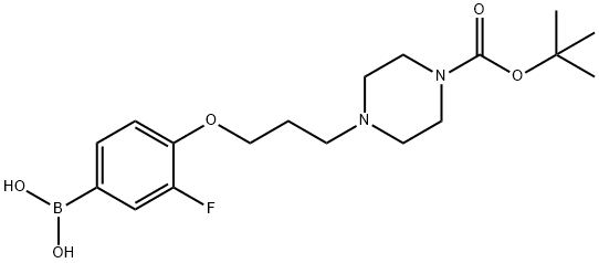 4-(3-(4-(tert-butoxycarbonyl)piperazin-1-yl)propoxy)-3-fluorophenylboronic acid|4-(3-(4-(叔-丁氧基羰基)哌嗪-1-基)丙氧基)-3-氟苯基硼酸