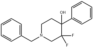 1-benzyl-3,3-difluoro-4-phenylpiperidin-4-ol 化学構造式