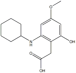 dicyclohexylaMine 2-(2-hydroxy-4-Methoxyphenyl)acetate 化学構造式
