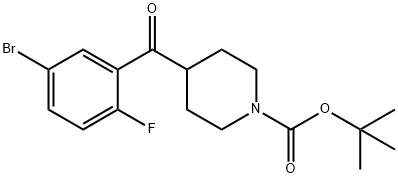 tert-butyl 4-(5-broMo-2-fluorobenzoyl)piperidine-1-carboxylate Struktur