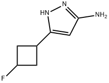 5-(3-Fluoro-cyclobutyl)-1H-pyrazol-3-ylaMine Struktur