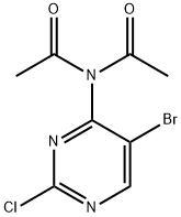 N-Acetyl-N-(5-broMo-2-chloro-pyriMidin-4-yl)-acetaMide 化学構造式