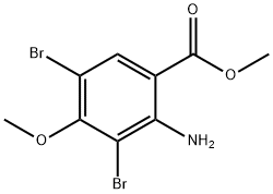 2-AMino-3,5-dibroMo-4-Methoxybenzoic acid Methyl ester Struktur