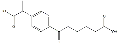6-[4-(1-Carboxy-ethyl)-phenyl]-6-oxo-hexanoic acid Struktur