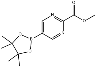 Methyl 5-(4,4,5,5-tetraMethyl-1,3,2-dioxaborolan-2-yl)pyriMidine-2-carboxylate Struktur