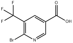 6-溴-5-(三氟甲基)烟酸 结构式