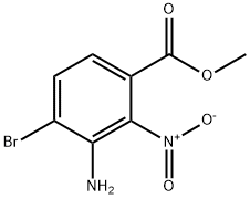 METHYL-3-AMINO-4-BROMO-2-NITROBENZOATE 化学構造式