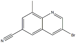 3-溴-6-氰基-8-甲基喹啉, , 结构式