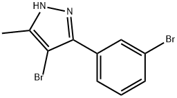 4-broMo-3-(3-broMophenyl)-5-Methyl-1H-pyrazole 结构式