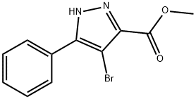 Methyl 4-broMo-3-phenyl-1H-pyrazole-5-carboxylate Structure
