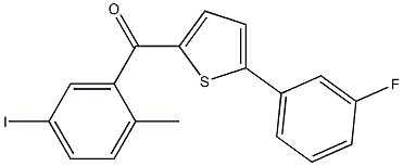 (5-(3-fluorophenyl)thiophen-2-yl)(5-iodo-2-Methylphenyl)Methanone Struktur