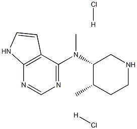 N-Methyl-N-((3S,4S)-4-Methylpiperidin-3-yl)-7H-pyrrolo[2,3-d]pyriMidin-4-aMine (dihydrochloride) Structure