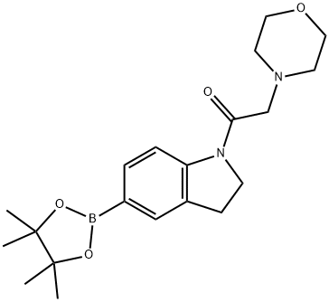 2-Morpholino-1-(5-(4,4,5,5-tetraMethyl-1,3,2-dioxaborolan-2-yl)indolin-1-yl)ethanone Structure