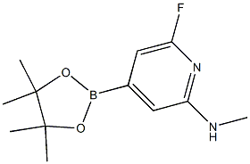 6-fluoro-N-Methyl-4-(4,4,5,5-tetraMethyl-1,3,2-dioxaborolan-2-yl)pyridin-2-aMine Structure