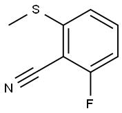 2-(メチルチオ)-6-フルオロベンゾニトリル 化学構造式