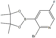 2-BROMO-5-FLUORO-3-(4,4,5,5-TETRAMETHYL-1,3,2-DIOXABOROLAN-2-YL)PYRIDINE Structure