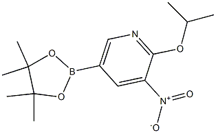 2-ISOPROPOXY-3-NITRO-5-(4,4,5,5-TETRAMETHYL-1,3,2-DIOXABOROLAN-2-YL)PYRIDINE 化学構造式